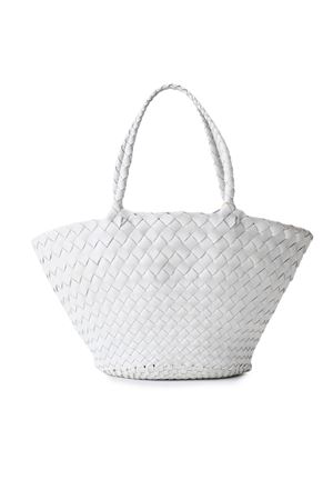 White leather Egola shopping bag DRAGON DIFFUSION | 8026DGS6MATWHITE